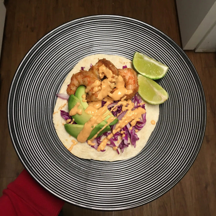 Suya Grilled Shrimp Tacos - Adun